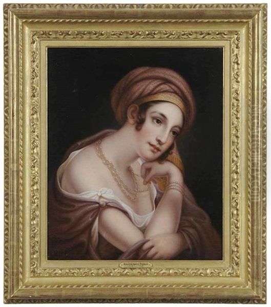 Portrait Of A Woman In A Turban Oil Painting by Harriet Cany Peale