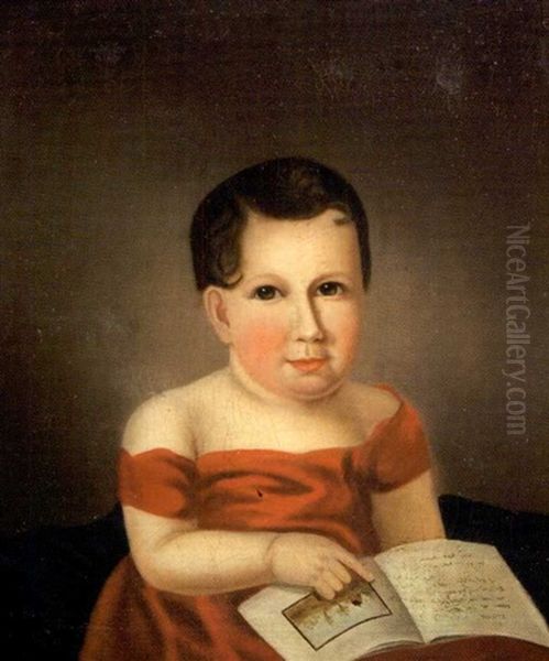 Portrait Of Seated Boy (charles  Willson Peale 1821 - 1871, After Portrait Of Mrs. Rubens Peale And Son) by Mary Jane Peale