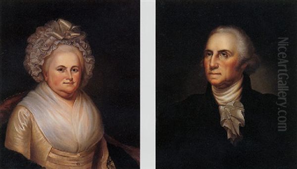 Portrait Of Martha Washington Oil Painting by Mary Jane Peale