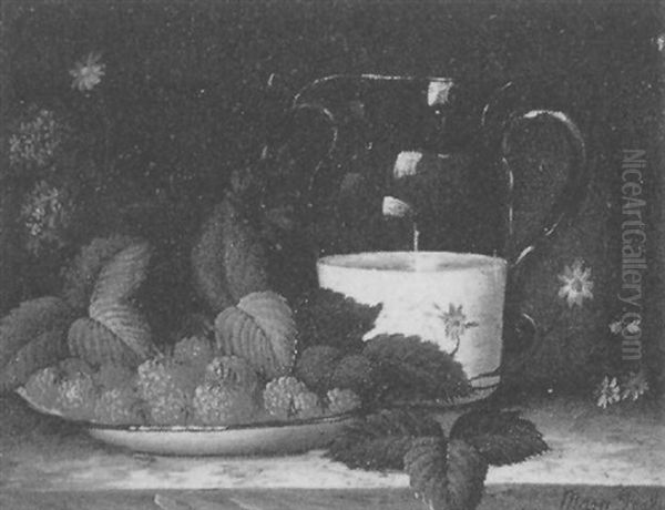 Still Life With Pitcher And Raspberries Oil Painting by Mary Jane Peale