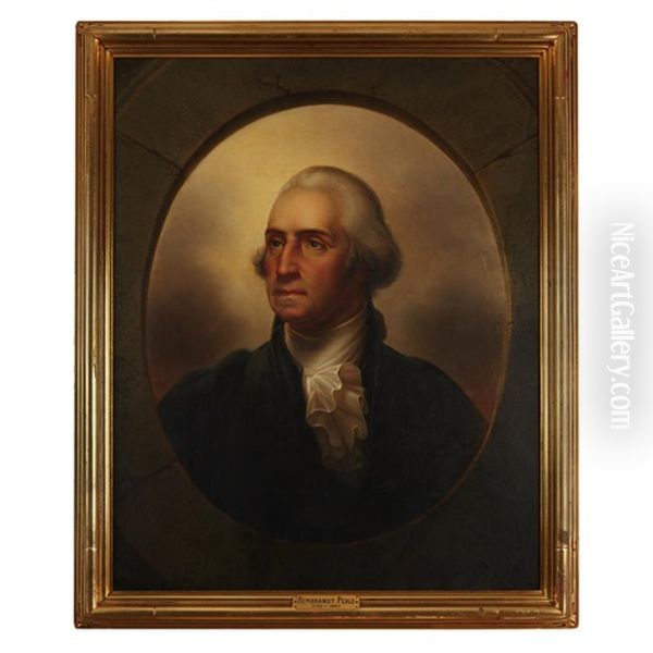 Portrait Of George Washington  In Presidential Costume Oil Painting by Rembrandt Peale