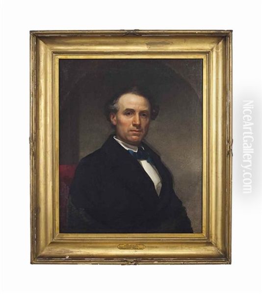 John B. Hall, Banker Oil Painting by Rembrandt Peale