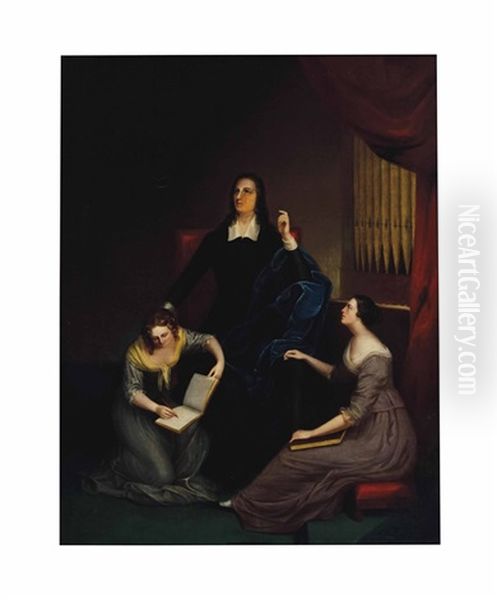 Milton Dictating To His Daughters Oil Painting by Rembrandt Peale