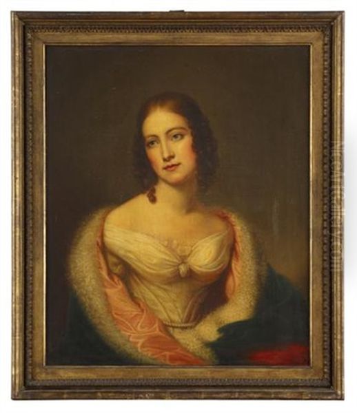 Portrait Of Catherine Lucy Stevenson Shinn Haddock (1819-1898) Oil Painting by Rembrandt Peale