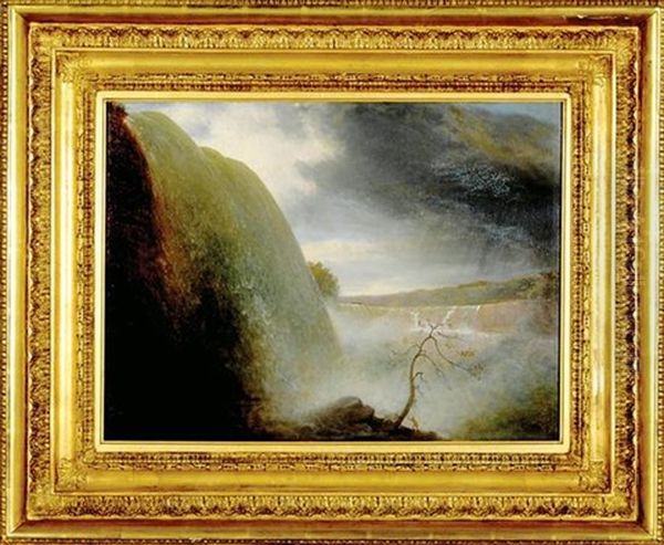 Niagara Falls Viewed From The American Side Oil Painting by Rembrandt Peale