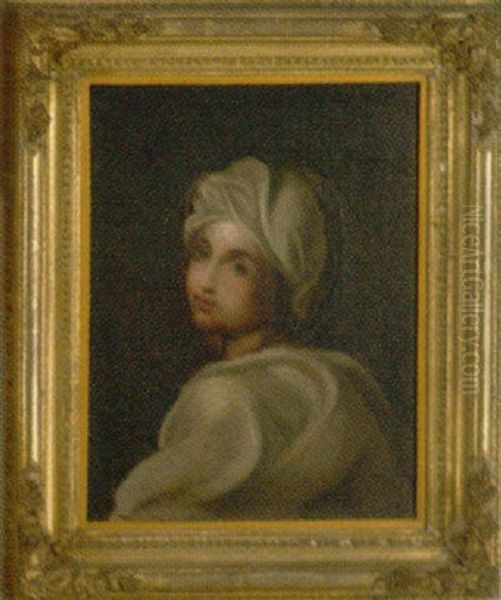 Portrait Of A Young Girl Wearing A White Turban And Jacket Oil Painting by Rembrandt Peale