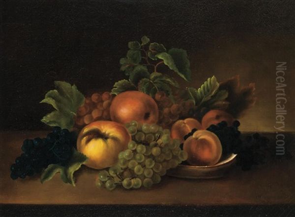 Fruit On A Tabletop Oil Painting by Rubens Peale