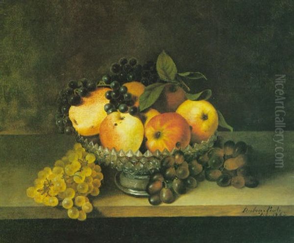 Still Life With Crystal Compote Oil Painting by Rubens Peale