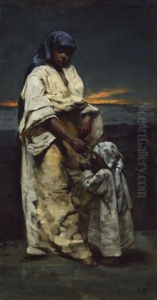 Mother And Child Oil Painting by Charles Sprague Pearce