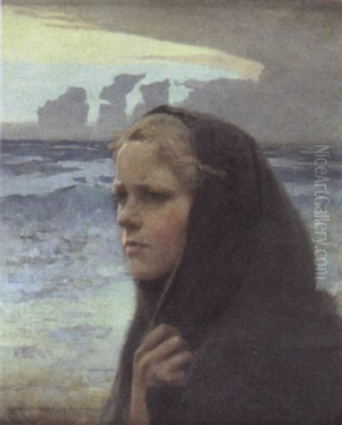 La Bourasque Oil Painting by Charles Sprague Pearce