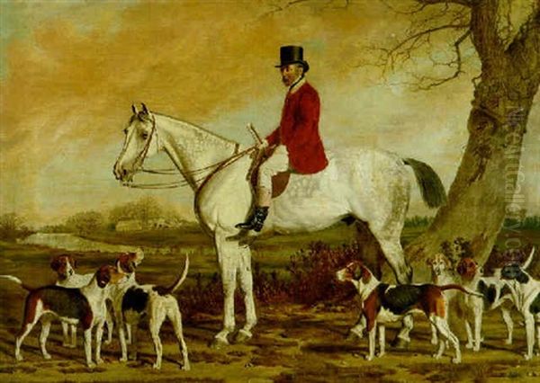 A Hunting Portrait Of Mr. Radclyffe, Master Of The South Dorset Hounds Oil Painting by Stephen Pearce