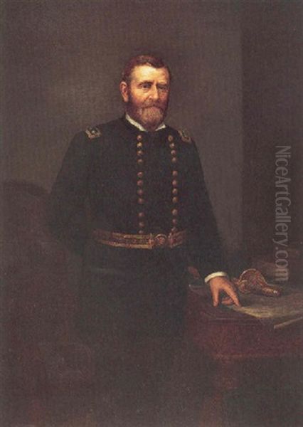 Portrait Of Ulysses S. Grant Oil Painting by Francis Marion Pebbles