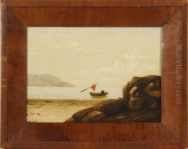 Boat In Gloucester Harbor Oil Painting by Mary Blood Mellen