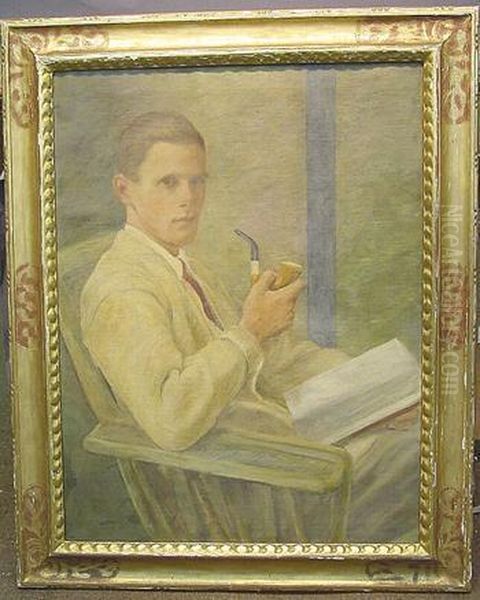 Portrait Of Frederick John Kuhne Oil Painting by Morris Seymour Bloodgood