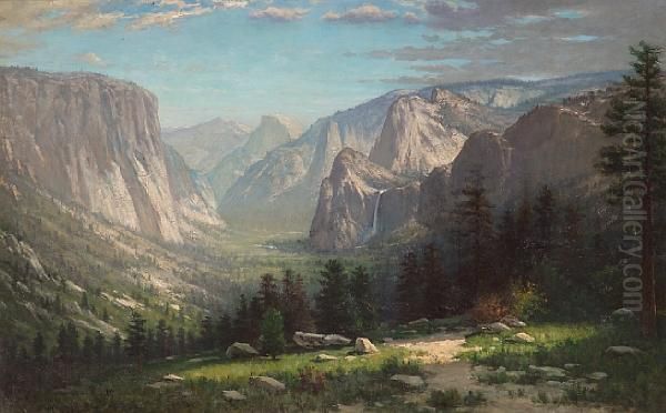 Yosemite Valley Oil Painting by Hiram Reynolds Bloomer