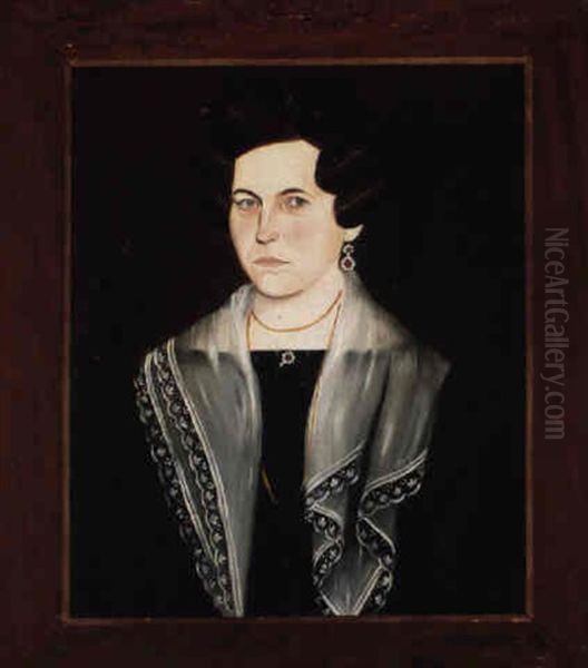 A Portrait Of Phebe Pitts Of Salisbury, Vermont by Sheldon Peck