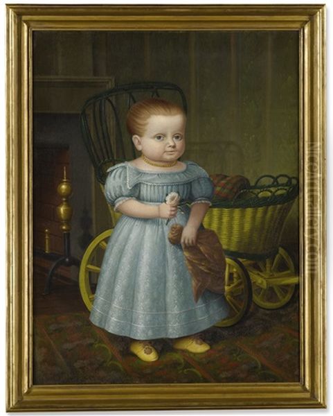 Portrait Of Sally Puffer Sanderson (1829 - 1830) Oil Painting by Deacon Robert Peckham