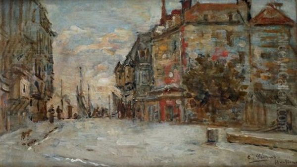 Honfleur Oil Painting by Charles Francois Pecrus