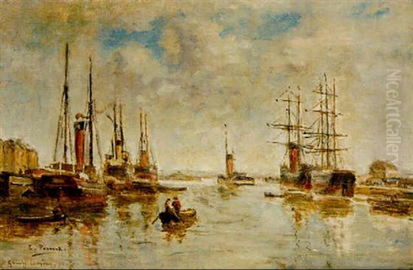 Grand Bassin Oil Painting by Charles Francois Pecrus