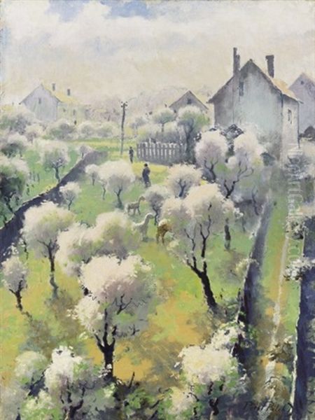 Tavasz (spring) Oil Painting by Dezsoe Pecsi Pilch