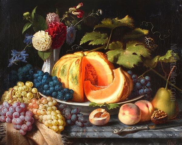 Still Life Oil Painting by Henrik Pecz