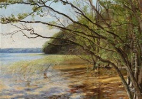 View From Furesoen Oil Painting by Ole Pedersen