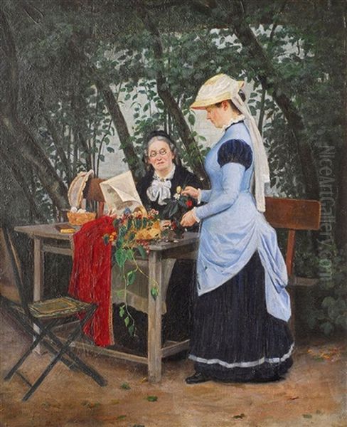 Im Pastorengarten Oil Painting by Thorolf Pedersen