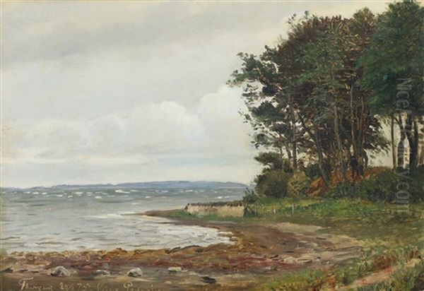 Coastal Scenery Oil Painting by Viggo Pedersen