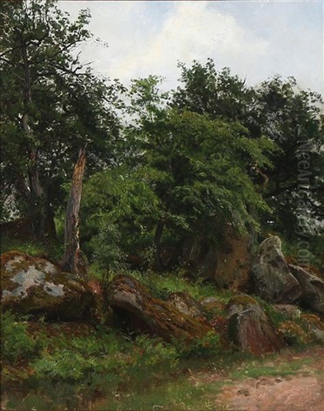 From Fontaine Bleau Oil Painting by Viggo Pedersen