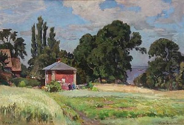 Malerhuset Ved Hagagaarden Oil Painting by Viggo Pedersen