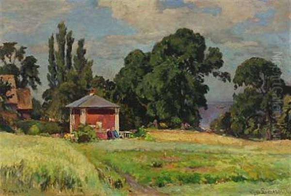 Malerhuset Ved Haga Oil Painting by Viggo Pedersen