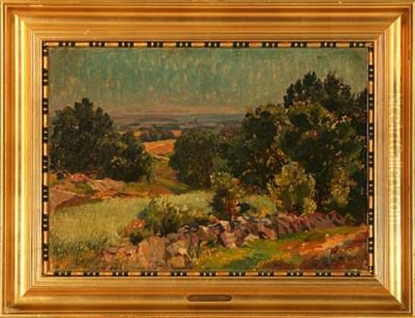 Summer Landscape Fra Kullen, Sweden Oil Painting by Viggo Pedersen