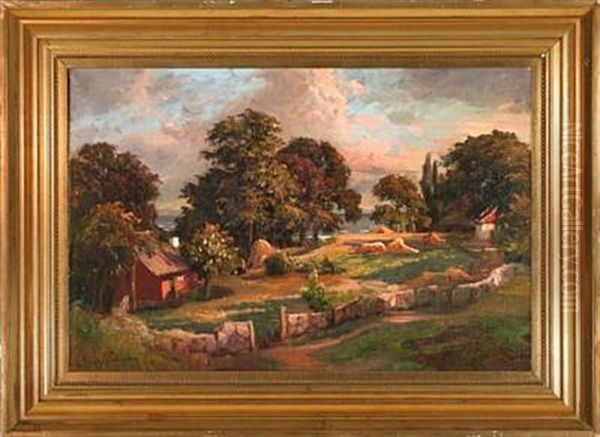 Landscape From Kullen, Sweden Oil Painting by Viggo Pedersen