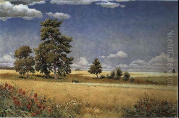 Sommerlandschaft Oil Painting by Viggo Pedersen