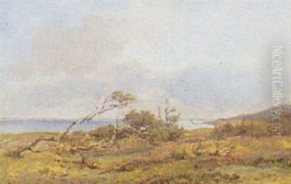 Kystlandskab Oil Painting by Wilhelm Thomas Pedersen