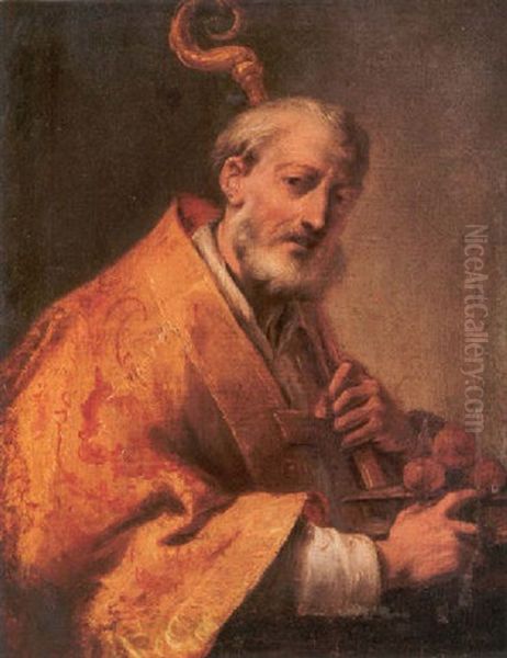 St. Nicholas Oil Painting by Domenico Pedrini