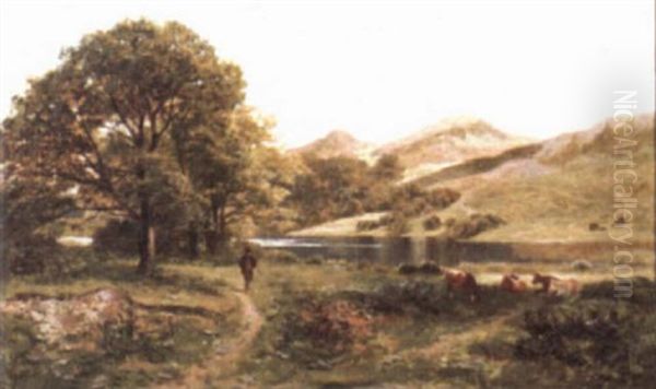 Rydal Mere Oil Painting by James Peel