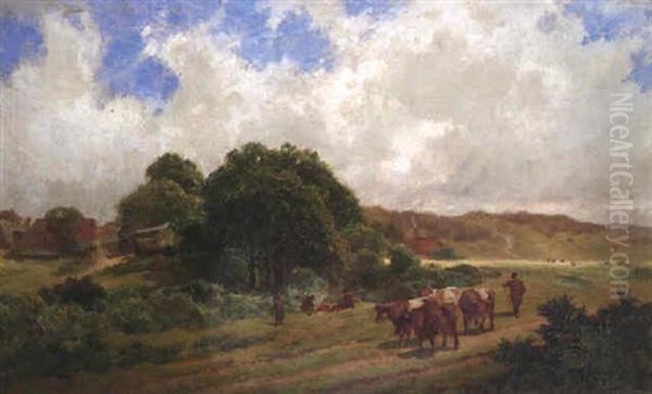 On Holmwood Common - Surrey Oil Painting by James Peel