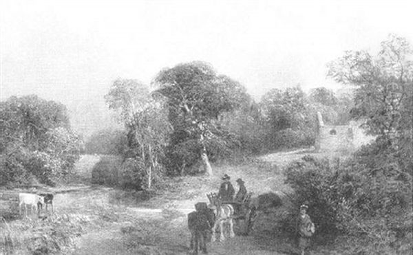 Relstone Abbey And Bridge, Yorkshire by James Peel