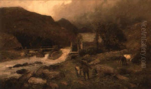 The Path To The Mill Oil Painting by James Peel