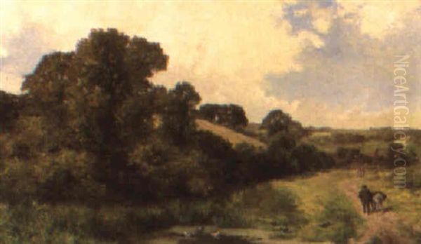 Roke Farm, Near Witley, Surrey Oil Painting by James Peel