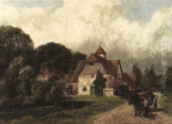 Maple Durham Mill On The Thames Oil Painting by James Peel