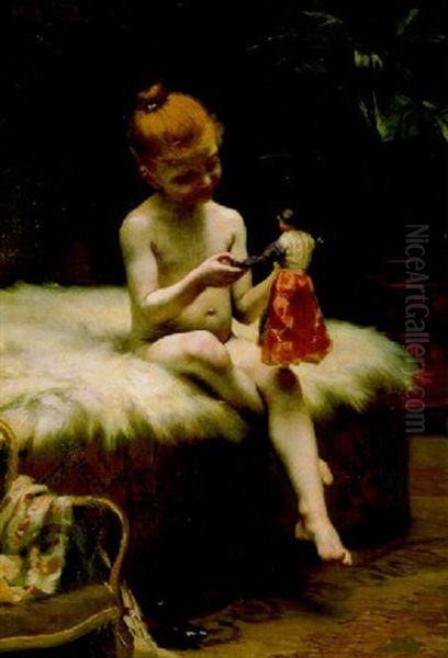 Dancing Doll Oil Painting by Paul Peel