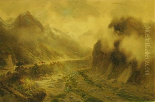 Mountain Pass Oil Painting by James Peele