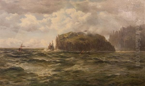 Tasman's Island And Cape Pillar, Tasmania Oil Painting by James Peele