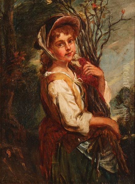 The Wood Gatherer Oil Painting by John Thomas Peele