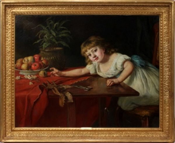 Forbidden Fruit Oil Painting by John Thomas Peele