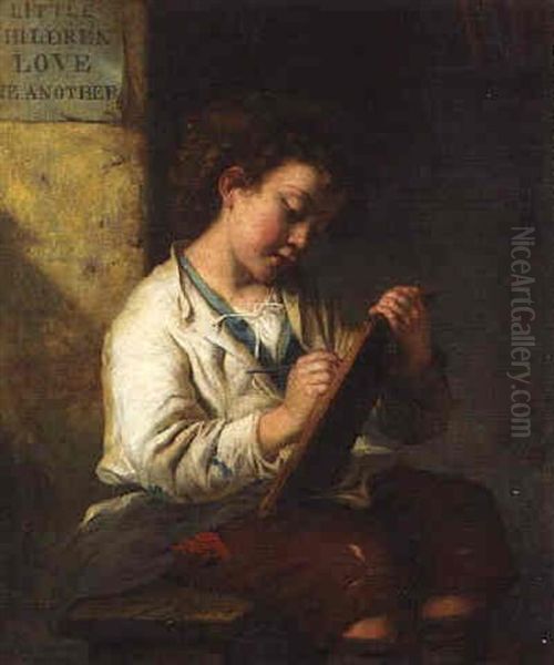 An Afternoon Of Homework Oil Painting by John Thomas Peele