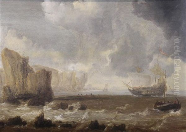 Shipwreck Oil Painting by Bonaventura Peeters the Elder