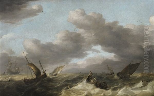 Marine De Tempete Oil Painting by Bonaventura Peeters the Elder